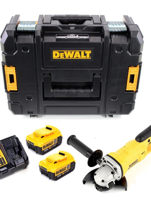 DeWalt DCG 412 M2 Akku Winkelschleifer 18V 125mm + 2x Akkus 4,0Ah + Ladegerät in TSTAK II Box - Toolbrothers