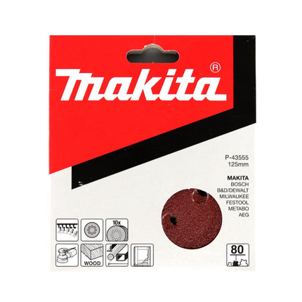 DeWalt DWE 6423 280 Watt Exzenter Schleifer 125 mm + 1x 10er Pack Makita Schleifpapier P 80 Klettb Befestigung (P-43555) - Toolbrothers