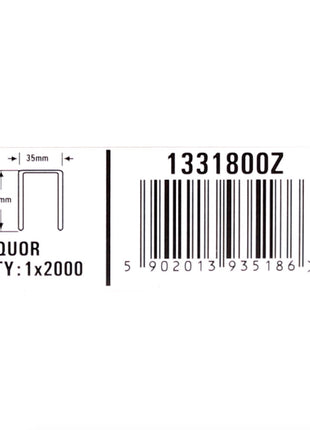 Bostitch Karton Klammern 18 mm Liquor 2000 Stk. für DSA-3522-E / DS-3519-E / DSA-3519-E / DSA3522-E / MS-3519-E ( 1331800Z ) - Toolbrothers