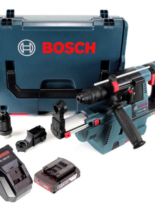 Bosch GBH 18V-26 F Akku Bohrhammer 18V 2,6J SDS-Plus in L-Boxx mit GDE 18V-16 Staubabsaugung, 1x 2Ah Akku und Ladegerät - Toolbrothers