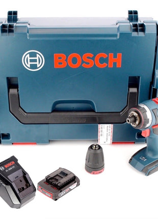 Bosch GSR 18 V-EC FC2 brushless Akku Bohrschrauber in L-Boxx mit AL 1820 Ladegerät und 1x GBA 2 Ah Akku und Bohrfutter GFA FC2 - Toolbrothers