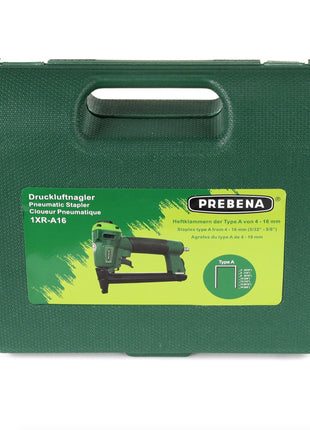 Prebena 1XR-A16 Luftdruck Druckluftnagler im Transportkoffer + A-BOX 9.000 Heftklammern / Staples - Toolbrothers