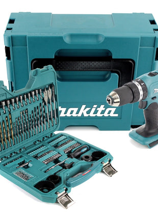 Makita DHP 453 ZJ Akku Schlagbohrschrauber 18 V 42 Nm + 101 tlg. Bit, Bohrer & Steckschlüssel Set + Makpac - ohne Akku, ohne Ladegerät - Toolbrothers