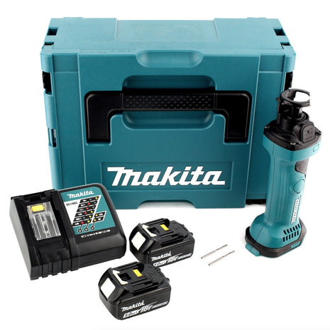 Makita DCO 180 RTJ Akku Rotationsschneider 18V + 2x Akku 5,0Ah + Ladegerät + Makpac - Toolbrothers