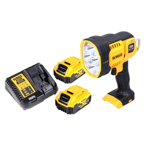 DeWalt DCL 043 Akku LED Lampe 18 V 1000 lm + 2x Akku 5,0 Ah + Ladegerät