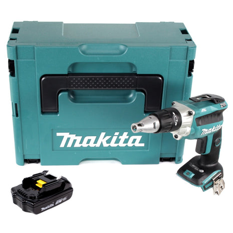 Makita DFS 250 Y1J Akku Trockenbauschrauber 18 V Brushless + 1x Akku 1,5 Ah + Makpac - ohne Ladegerät - Toolbrothers