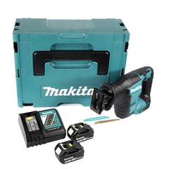 Makita DJR 188 RTJ Akku Reciprosäge 18 V Brushless Säbelsäge im Makpac + 2x 5,0 Ah Akku + Ladegerät - Toolbrothers