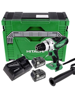 Hitachi DS 18 DSDL 18 V Akku Bohrschrauber im Koffer + 2x Hitachi BSL 1860 18 V 6,0 Ah / 6000 mAh Li-Ion Akku + Hitachi UC 18YFSL Akku Ladegerät - Toolbrothers