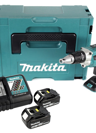 Makita DFS 250 RTJ Akku Trockenbauschrauber 18 V Brushless + 2x Akku 5,0 Ah + Ladegerät + Makpac - Toolbrothers