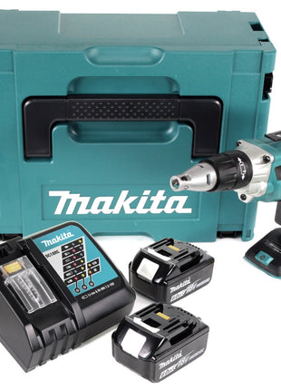 Makita DFS 250 RGJ Akku Trockenbauschrauber 18 V Brushless + 2x Akku 6,0 Ah + Ladegerät + Makpac - Toolbrothers