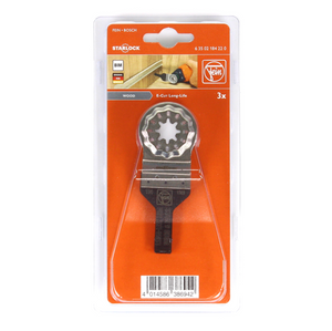 FEIN Long-Life E-Cut Starlock Sägeblatt 3 Stk. 30 x 10 mm  ( 63502184220 ) BI-Metall