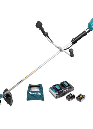 Makita DUR 365 LPM2 Akku Motorsense 36V ( 2x18V) 300mm Brushless + 2x Akku 4,0Ah + Doppelladegerät - Toolbrothers