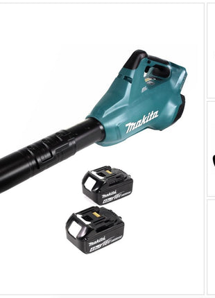 Makita DUB 362 M 2x18 Volt Akku Laubbläser Akku-Gebläse + 2x 4 Ah Akku - ohne Ladegerät - Toolbrothers