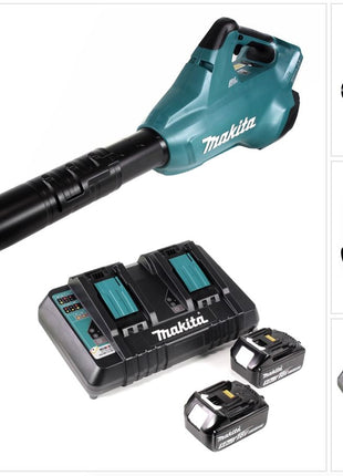 Makita DUB 362 PT Akku Laubbläser 36V + 2x Akkus 5,0Ah + Doppellladegerät - Toolbrothers