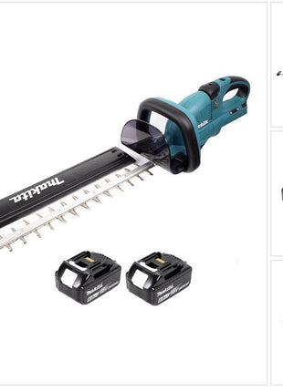 Makita DUH 551 G Akku Heckenschere 36V 550mm + 2x Akku 6,0Ah - ohne Ladegerät - Toolbrothers