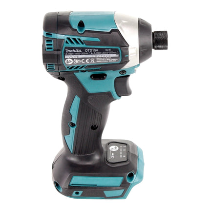 Makita DTD 154 SFJ-R Akku Schlagschrauber 18V 1/4" 175Nm Brushless + 2x Akku 3,0 Ah + Ladegerät + RHINO