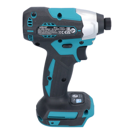 Makita DTD 157 SFJ-R Akku Schlagschrauber 18 V 140 Nm 1/4" Brushless + 2x Akku 3,0 Ah + Ladegerät + RHINO