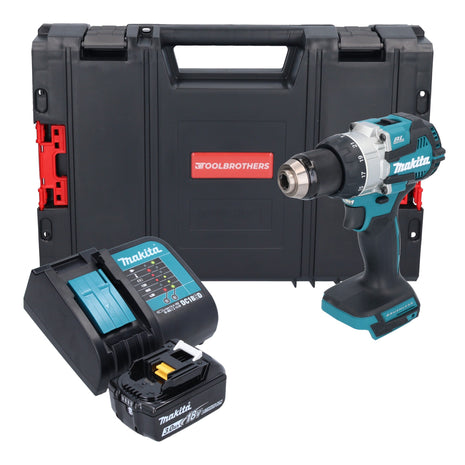 Makita DHP 489 SF1J-R Trapano a percussione a batteria 18 V 73 Nm brushless + 1x batteria ricaricabile 3,0 Ah + caricabatterie + RHINO