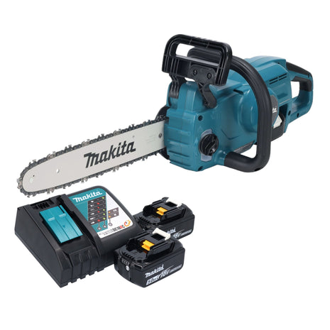 Makita DUC 357 RT2X3 Motosega a batteria 18 V 35 cm senza spazzole + 2x batteria 5,0 Ah + caricabatterie