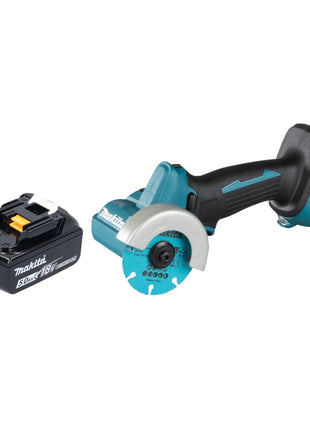 Makita DMC 300 T1 Akku Winkelschleifer 18 V 76 mm Brushless + 1x Akku 5,0 Ah - ohne Ladegerät