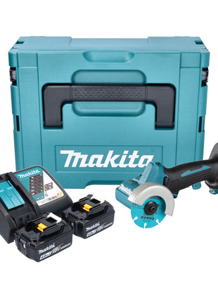 Amoladora angular a batería Makita DMC 300 RMJ 18 V 76 mm sin escobillas + 2x baterías 4,0 Ah + cargador + Makpac