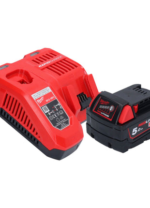 Marteau combiné à batterie Milwaukee M18 FHX-501 18 V 2,5 J SDS-Plus brushless + 1x batterie 5,0 Ah + chargeur