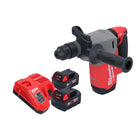 Martillo combinado a batería Milwaukee M18 FHX-502 18 V 2,5 J SDS-Plus sin escobillas + 2x baterías 5,0 Ah + cargador