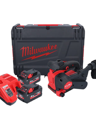 Milwaukee M18 FBTS75-552X Akku Bandschleifer 18 V 75 x 457 mm Brushless + 2x Akku 5,5 Ah + Ladegerät + HD Box