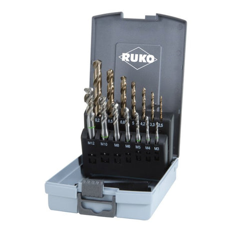 RUKO Jeu de tarauds pour machines DIN 371/376 C M3-M12 14 pièces ( 4000602049 )