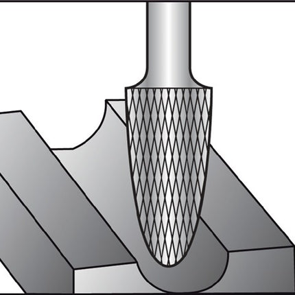 RUKO Frässtift RBF Ø 12 mm Kopflänge 25 mm Schaft-Ø 6 mm ( 4000602856 )