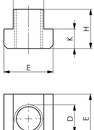 Tuerca para ranura en T AMF (DIN 508) estándar de fábrica Ranura en T 24 mm M20 (4000833211)