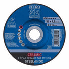 Disco abrasivo PFERD CERAMIC SGP STEELOX D125xS7mm (4000843237)