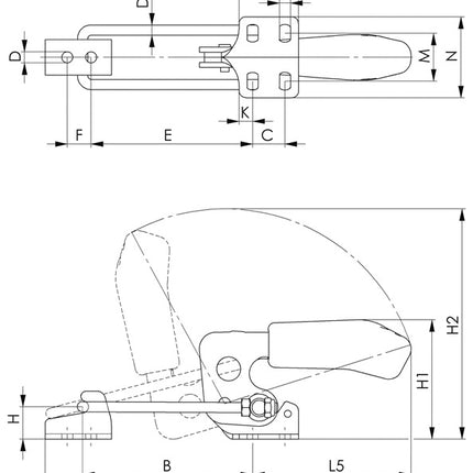 AMF Verschlussspanner Nr. 6848H Größe 3 ( 4123682300 )