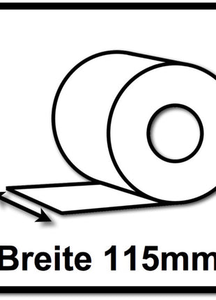 Rouleau abrasif Festool 115x25m P120 GR grenat (201107) pour abrasifs manuels