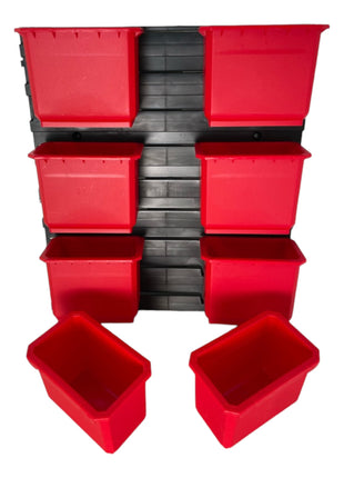 Qbrick System Container Set N°2 mur d'atelier 39 x 35 cm avec 8 conteneurs pour valises System ONE et System TWO