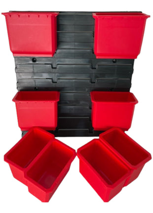 Qbrick System Container Set N°2 mur d'atelier 39 x 35 cm avec 8 conteneurs pour valises System ONE et System TWO