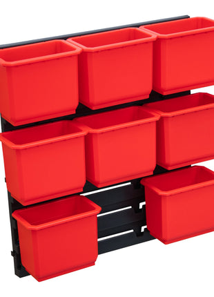 Qbrick System Container Set N°2 mur d'atelier 39 x 35 cm avec 8 conteneurs pour valises System ONE et System TWO