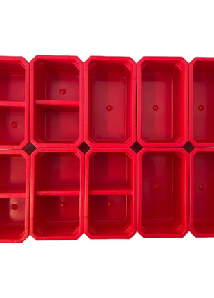 Qbrick System Container Set N° 3 mur d'atelier 39 x 35 cm avec 10 conteneurs pour PRO Organizer 100 Expert / 200 Expert / PRO Drawer 3