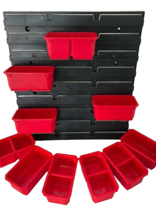 Qbrick System Container Set N° 3 mur d'atelier 39 x 35 cm avec 10 conteneurs pour PRO Organizer 100 Expert / 200 Expert / PRO Drawer 3