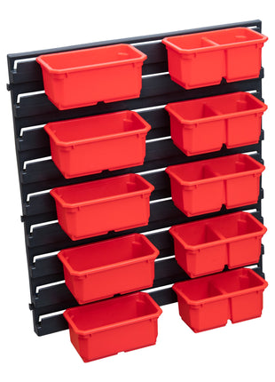 Qbrick System Container Set N° 3 mur d'atelier 39 x 35 cm avec 10 conteneurs pour PRO Organizer 100 Expert / 200 Expert / PRO Drawer 3