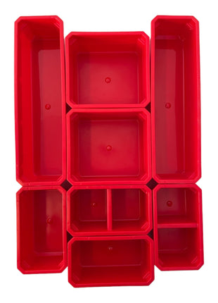 Qbrick System Container Set N° 6 Mur d'atelier 39 x 35 cm avec 8 conteneurs pour PRO Organizer 100 / 200