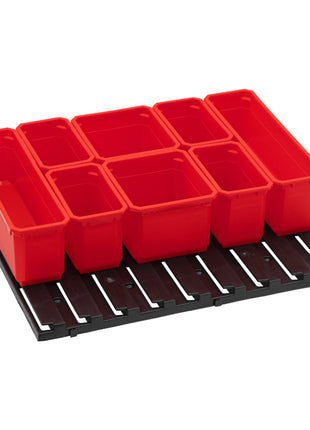 Qbrick System Container Set Nr. 7 Werkstattwand 39 x 35 cm mit 8 Behältern für PRO Organizer 300