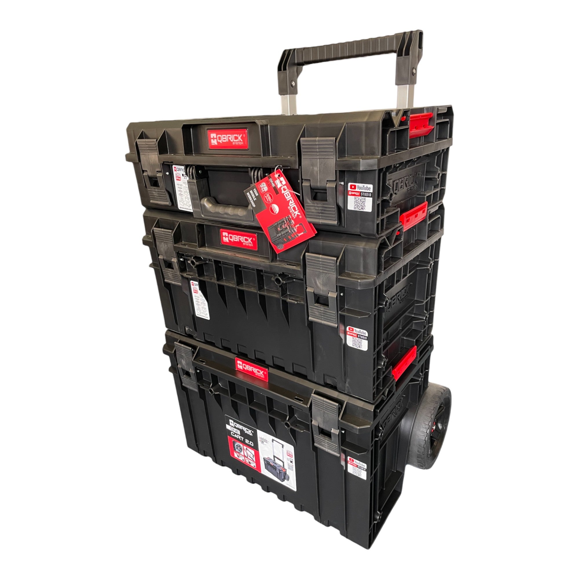 Qbrick System ONE 2 0 Technik Set Nr 1 Werkzeugwagen Set ONE 200 2 0 Technik ONE 350 2 0 Technik ONE Cart 2 0 IP66 105 4 l 640 x 440 x 900 mm 0 - toolbrothers