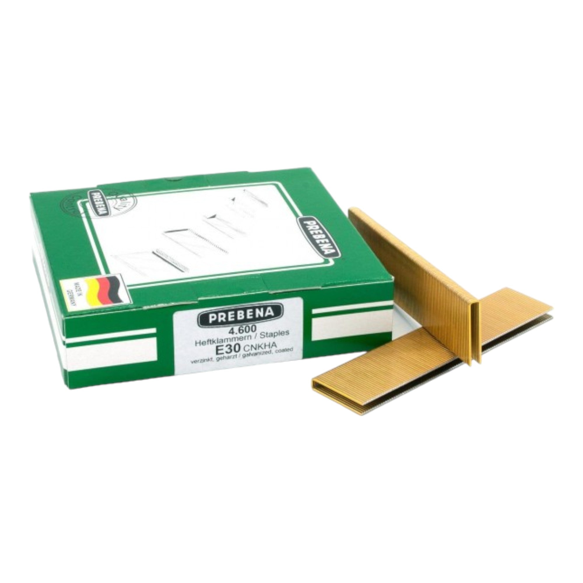 Prebena E30CNKHA Heftklammern Klammern 30 mm Typ E 4600 Stueck verzinkt geharzt 1 - toolbrothers