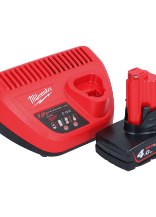 Milwaukee M12 FDGS-401 Akku Geradschleifer 12 V 6 / 8 mm Brushless + 1x Akku 4,0 Ah + Ladegerät