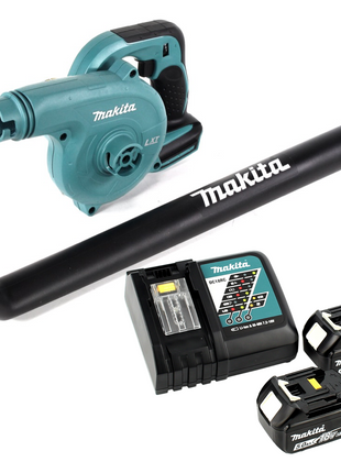 Makita DUB 183 RT 18 V Akku Gebläse + 2x BL 1850 B 5,0 Ah Akku + DC 18 RC Schnellladegerät - Toolbrothers