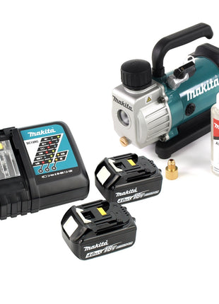 Makita DVP 180 RM 18V Akku Vakuumpumpe + 2x BL 1840 B 4,0 Ah Akku + DC 18 RC Ladegerät - Toolbrothers