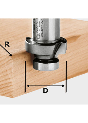 Fraise à arrondir Festool HW R2-OFK 500 27 x 2 mm (490092) pour fraiseuse de chant OFK 500