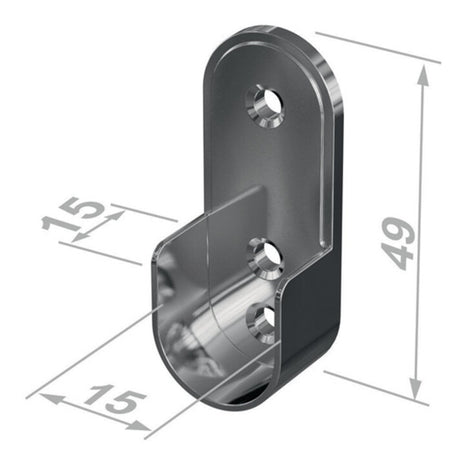 Rodamiento de tubo para armario PG 11121, zinc fundido a presión, niquelado (3000282766)