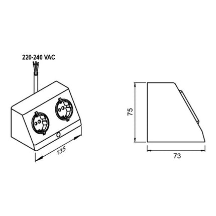 L&S Doppel-Anbausteckdose 230 V ( 3000550100 )